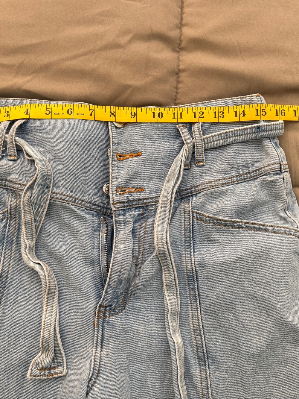 Forever 21 Belted Wide Leg Jeans - Light Blue - Picture 12 of 12